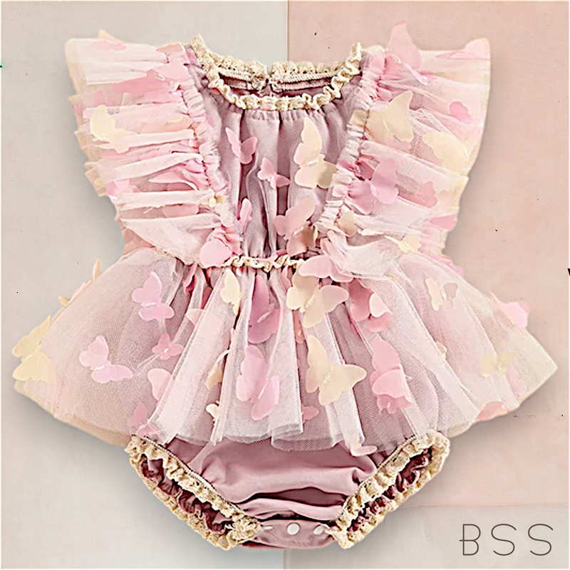 Romper em Tule Jardim Encantado Borboletas