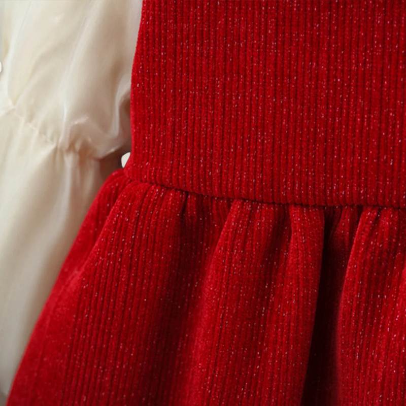 Vestido Infantil Inverno Cereja