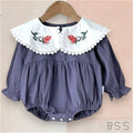 Romper com Gola Bordada Violeta