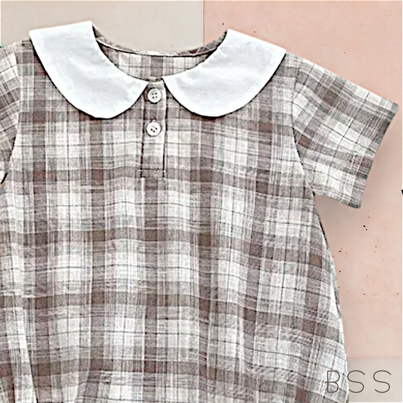 Romper Xadrez com Chapéu