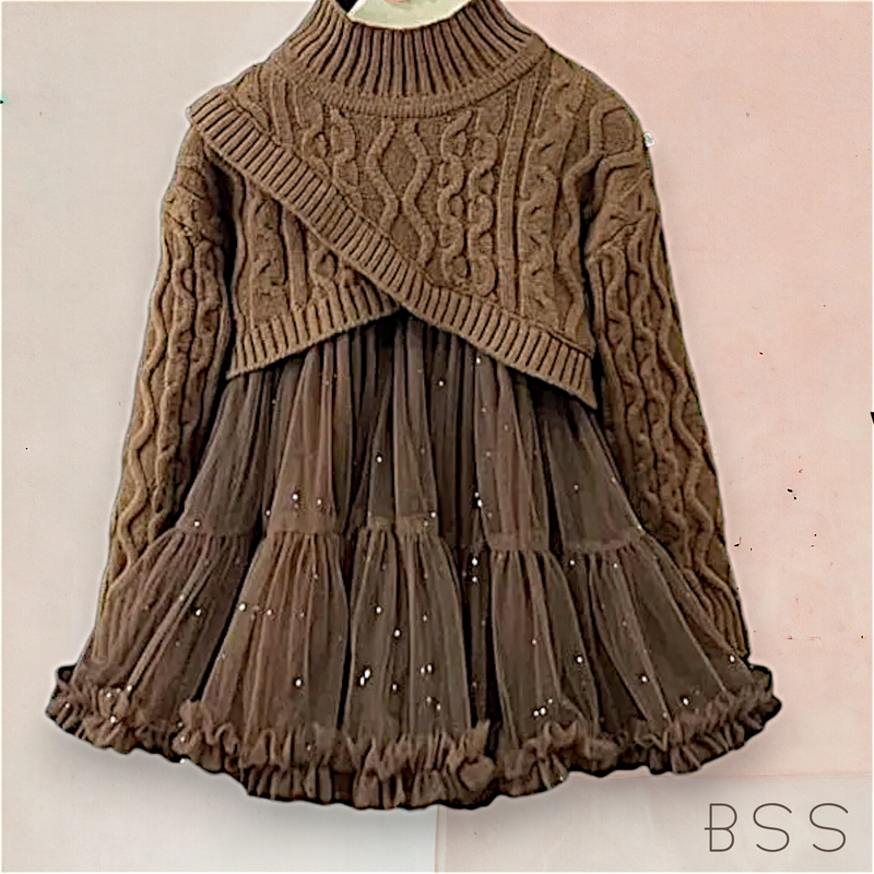 Vestido Infantil Inverno com Casaco