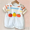 Macacão Infantil Frutas e Listras
