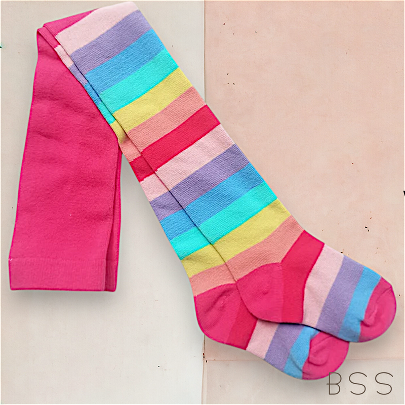 Meia Calça Infantil Colorida Estampada