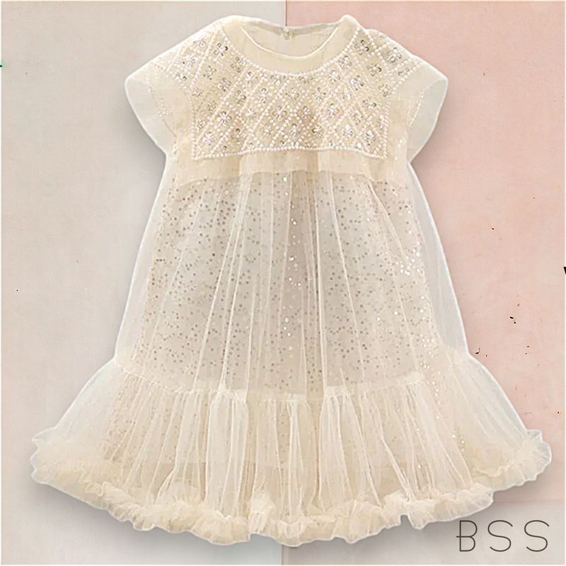 Vestido Infantil Festa Bordado Paetê