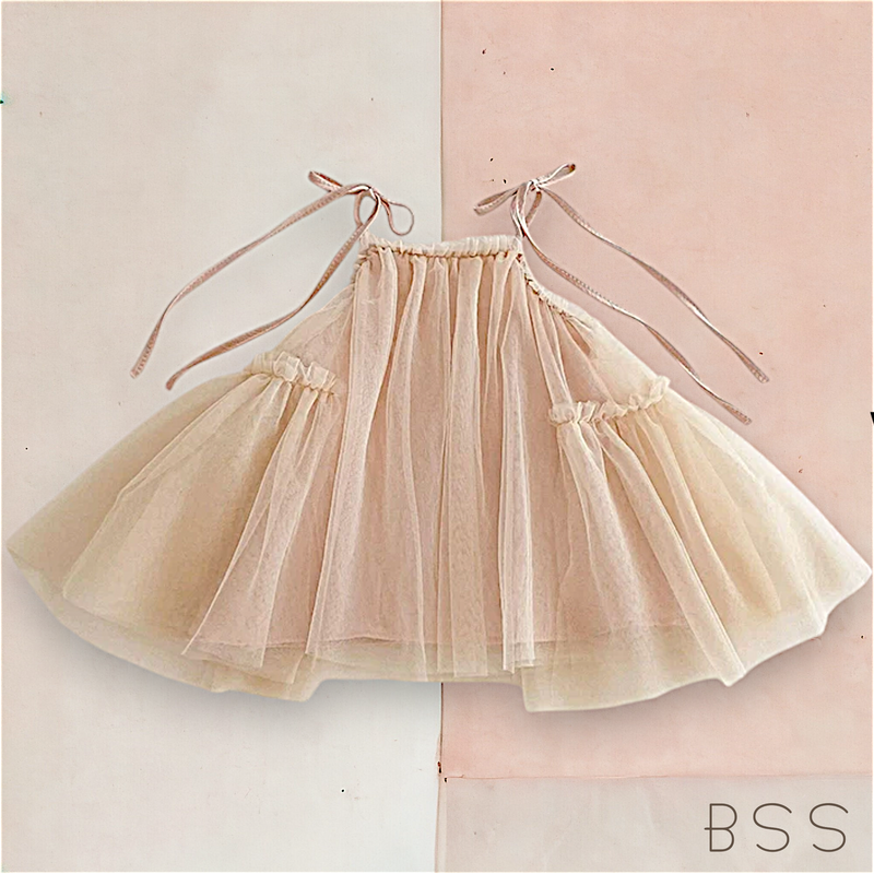Vestido Infantil Festa Tule sem Alças