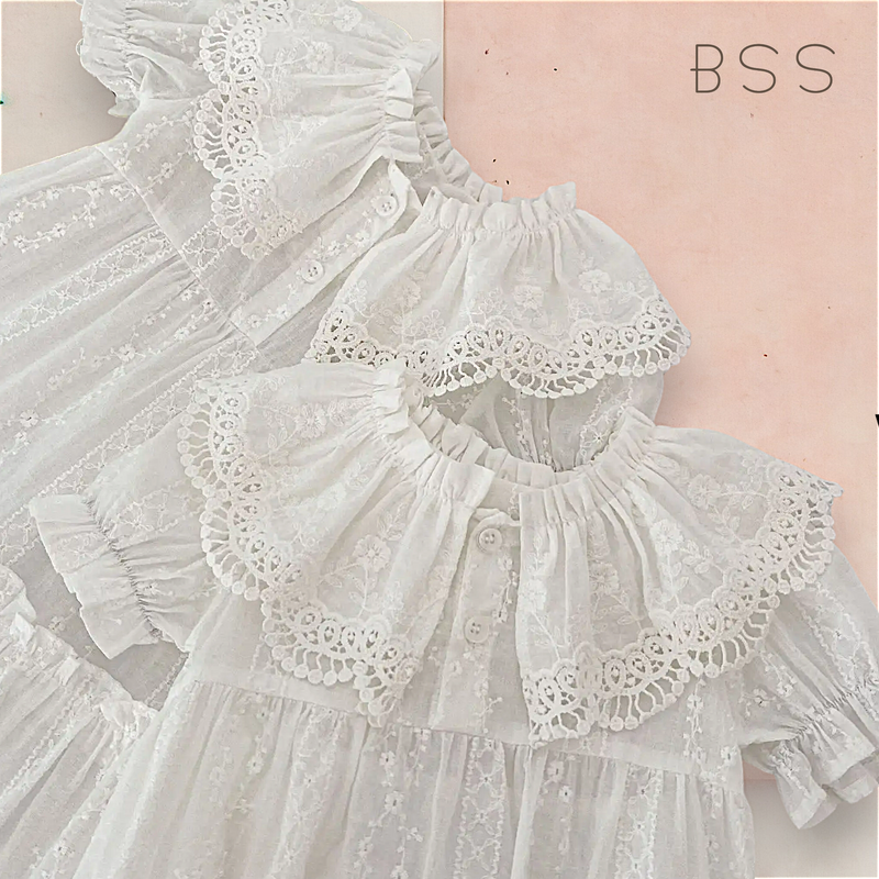 Vestido Infantil Verão Festa Renda Branco