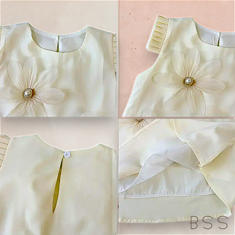 Vestido Infantil Festa Flores 3D