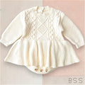 Romper Tricot Inverno com Saia