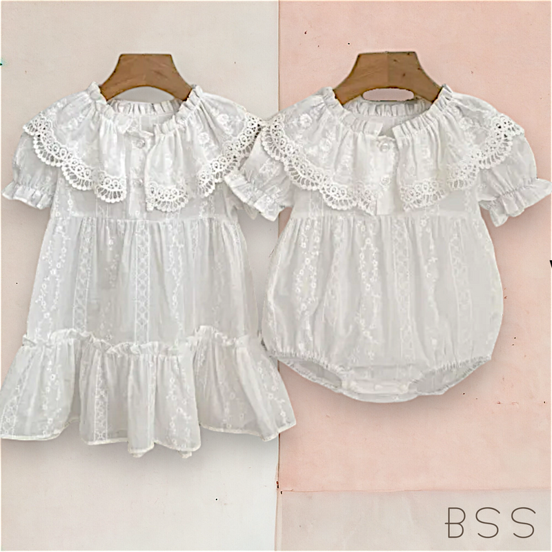 Vestido Infantil Verão Festa Renda Branco