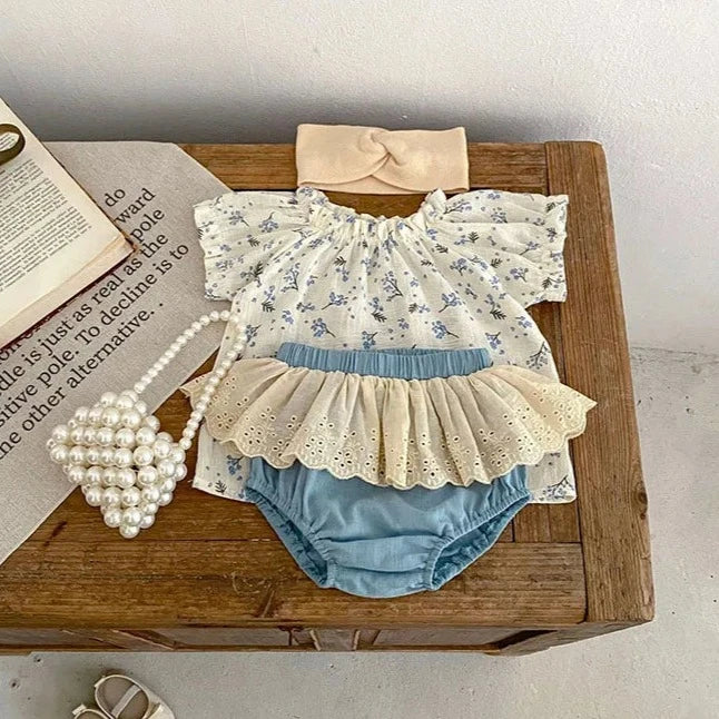 Conjunto Infantil Verão Floral Ceci