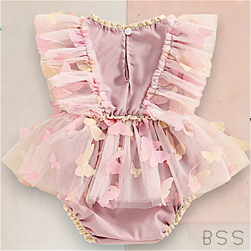Romper em Tule Jardim Encantado Borboletas