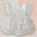 Vestido Infantil Renda Laço e Babados