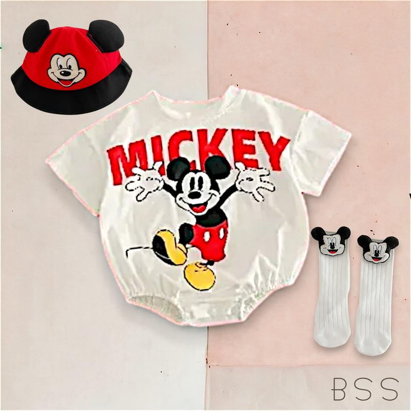 Kit Infantil Conjunto 3 Pcs Mickey Mouse