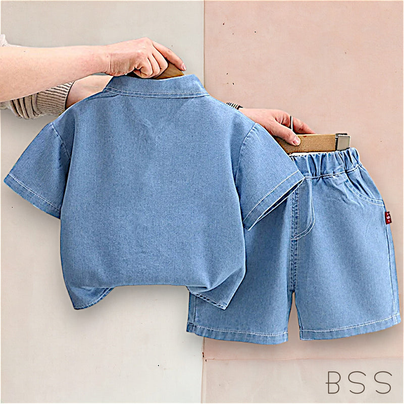 Conjunto Infantil Jeans Verão Max