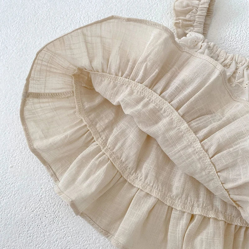 Conjunto Infantil Verão Renda Lila