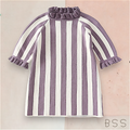 Vestido Infantil Inverno Tricot Listrado