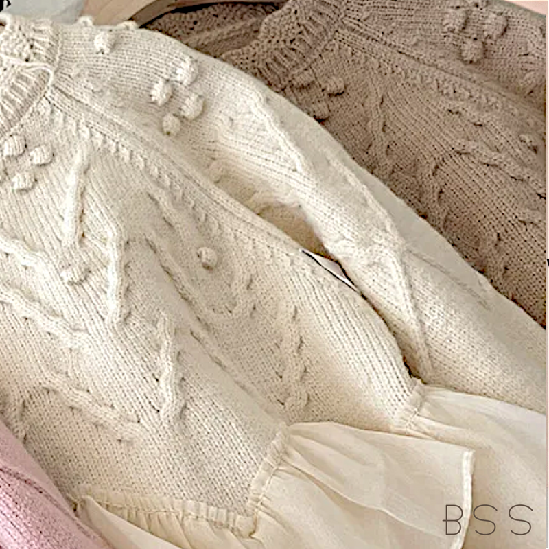 Pulover Infantil Tricot com Babados