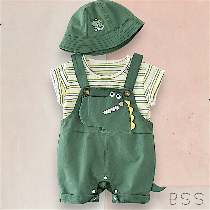 Conjunto Infantil Macacão Dinossauro