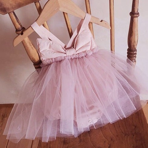 Romper Verão com Saia de Tule e Laço