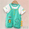 Conjunto Infantil Verão Macacão Dino
