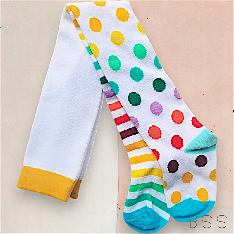 Meia Calça Infantil Colorida Estampada