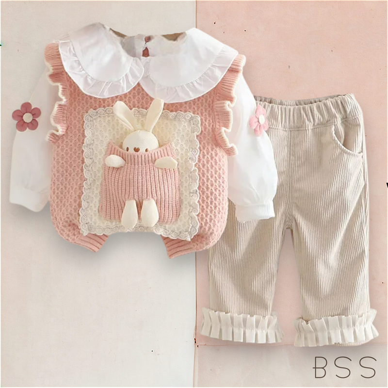 Conjunto Infantil com Bolso Coelho