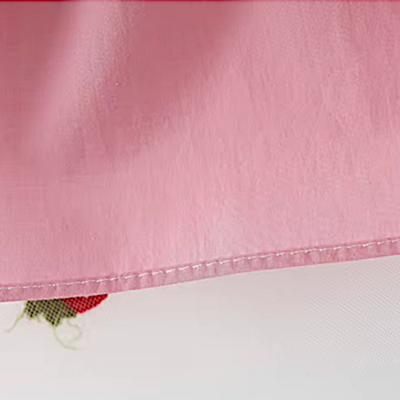 Vestido Infantil Tule Cereja e Laço