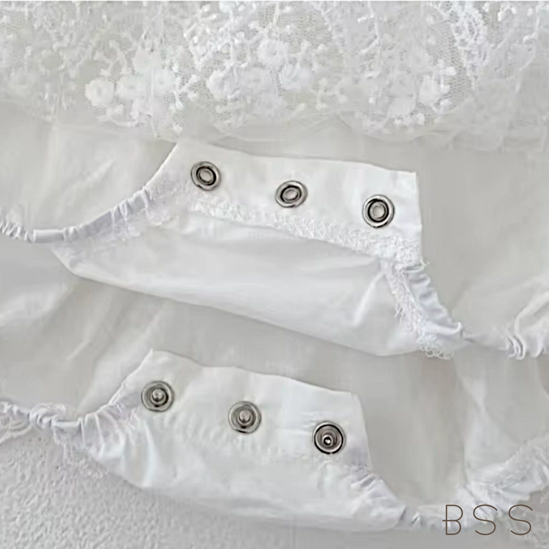 Vestido Infantil Renda Laço e Babados