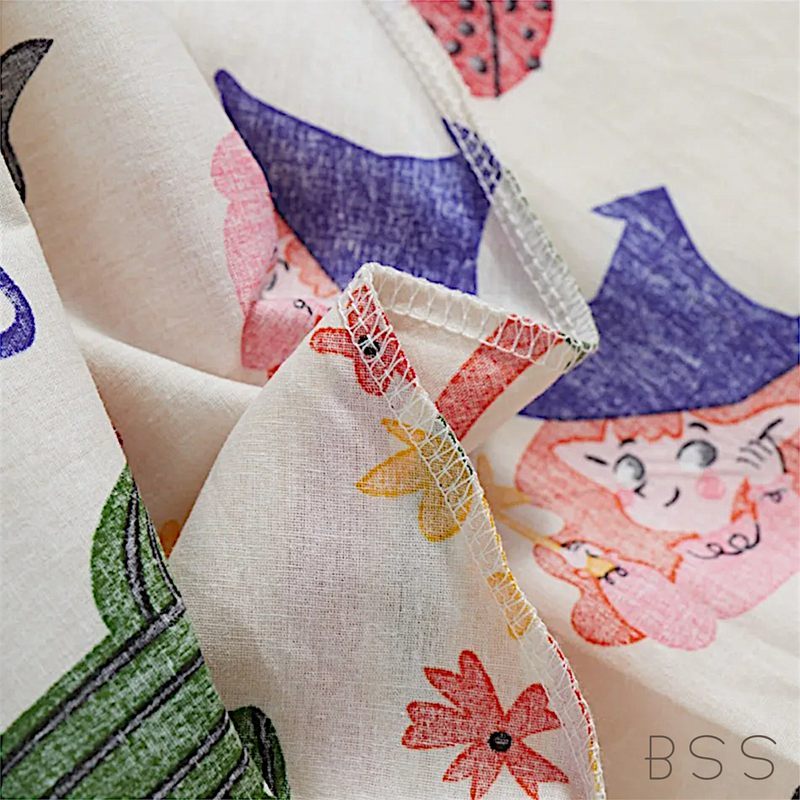 Vestido Infantil Estampado Manga Balonê