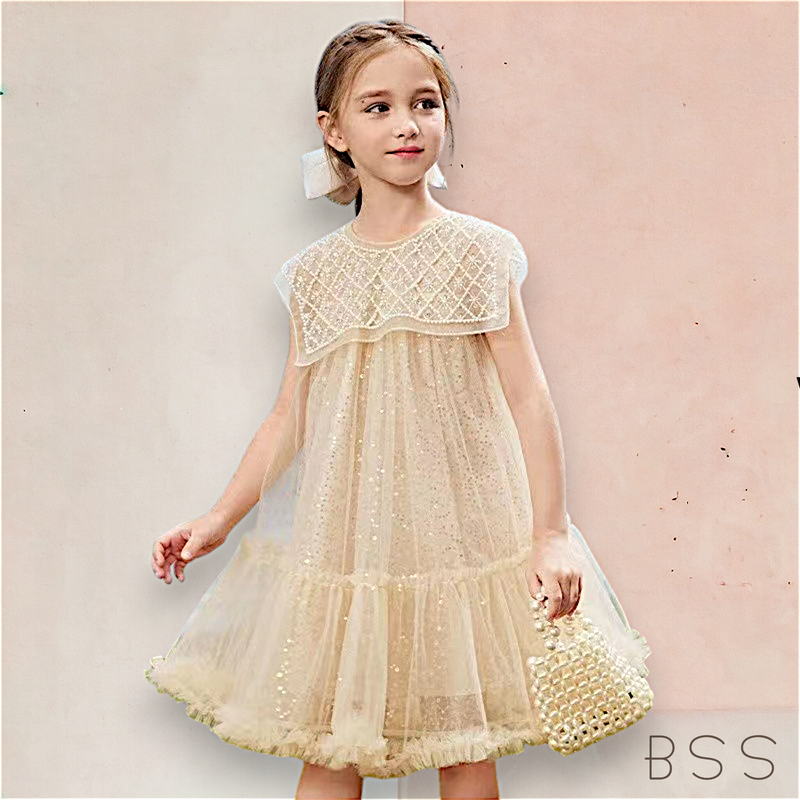 Vestido Infantil Festa Bordado Paetê