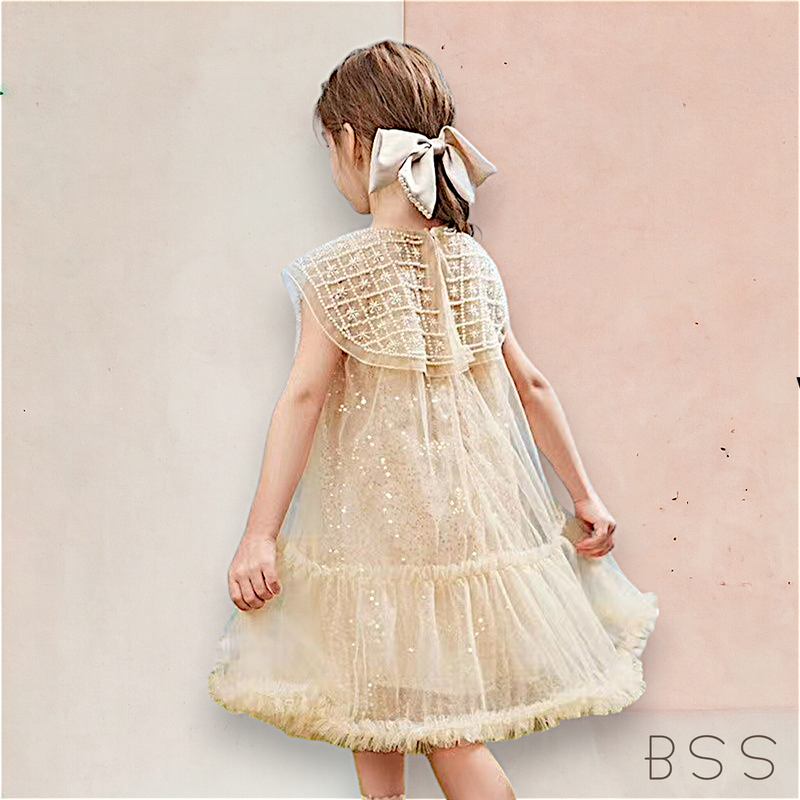 Vestido Infantil Festa Bordado Paetê