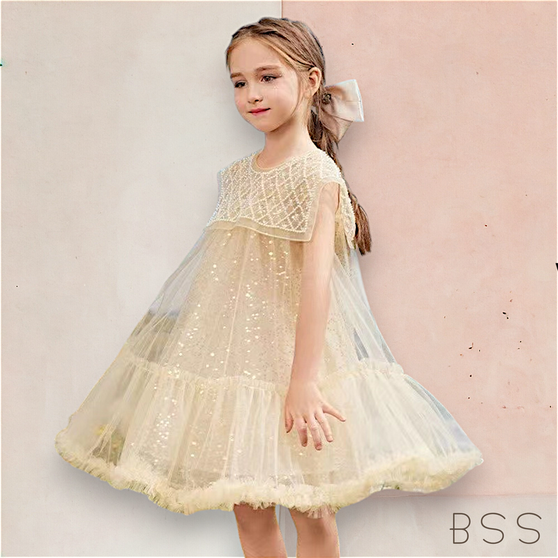 Vestido Infantil Festa Bordado Paetê
