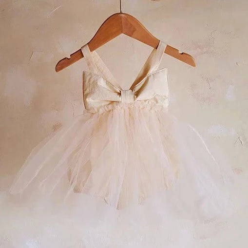 Romper Verão com Saia de Tule e Laço